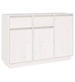 Buffet Blanc 110x34x75 cm Bois massif de pin