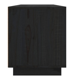 Meuble TV Noir 156x37x45 cm Bois de pin massif