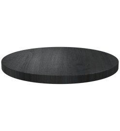 Dessus de table Noir Ø40x2,5 cm Bois de pin massif