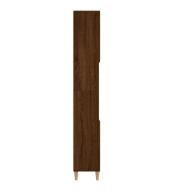 Armoire de bain chêne marron 30x30x190 cm bois d'ingénierie