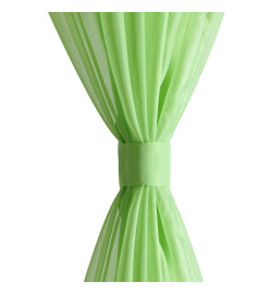 Rideau fin Vert pomme 140x245 cm 2 pcs