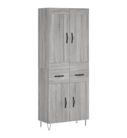 Buffet haut Sonoma gris 69,5x34x180 cm Bois d'ingénierie