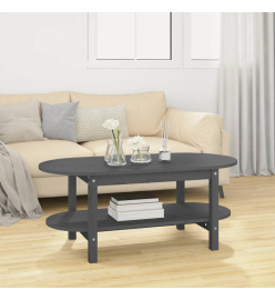 Table basse Gris 110x55x45 cm Bois massif de pin