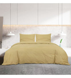 Ensemble de housse de couette Taupe 200x200 cm Coton