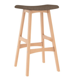 Tabourets de bar lot de 2 marron tissu