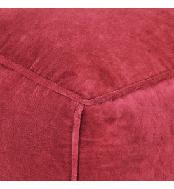 Pouf Velours de coton 40 x 40 x 40 cm Rouge