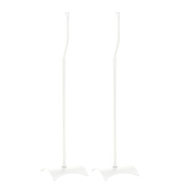 Support universel haut-parleurs 2pcs Blanc 19x19x82-104cm Acier