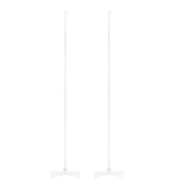 Support universel haut-parleurs 2pcs Blanc 19x19x82-104cm Acier