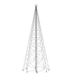 Arbre de Noël avec poteau en métal 1400 LED blanches chaudes 5m