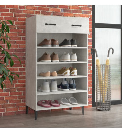 Armoire à chaussures Gris béton 60x35x105 cm Bois d'ingénierie