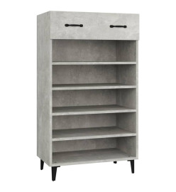 Armoire à chaussures Gris béton 60x35x105 cm Bois d'ingénierie