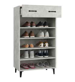 Armoire à chaussures Gris béton 60x35x105 cm Bois d'ingénierie