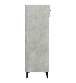 Armoire à chaussures Gris béton 60x35x105 cm Bois d'ingénierie