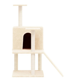 Arbre à chat avec griffoirs en sisal Crème 109 cm