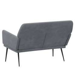 Banc Gris foncé 108x79x79 cm Velours