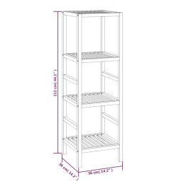Étagère de salle de bain 36x36x112 cm Bois massif de noyer