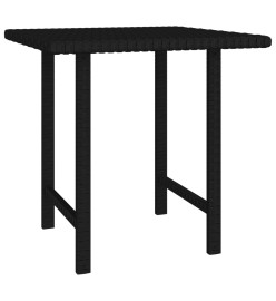 Tables d'appoint 3 pcs noir résine tressée