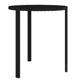 Tables d'appoint 3 pcs noir résine tressée