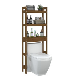 Étagère de toilette Marron miel 63x26x171 cm Bois de pin massif