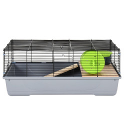 Cage pour hamsters gris 80x45x34 cm polypropylène et métal