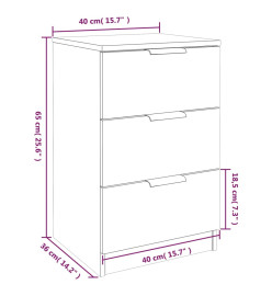 Tables de chevet 2 pcs Blanc brillant 40x36x65 cm