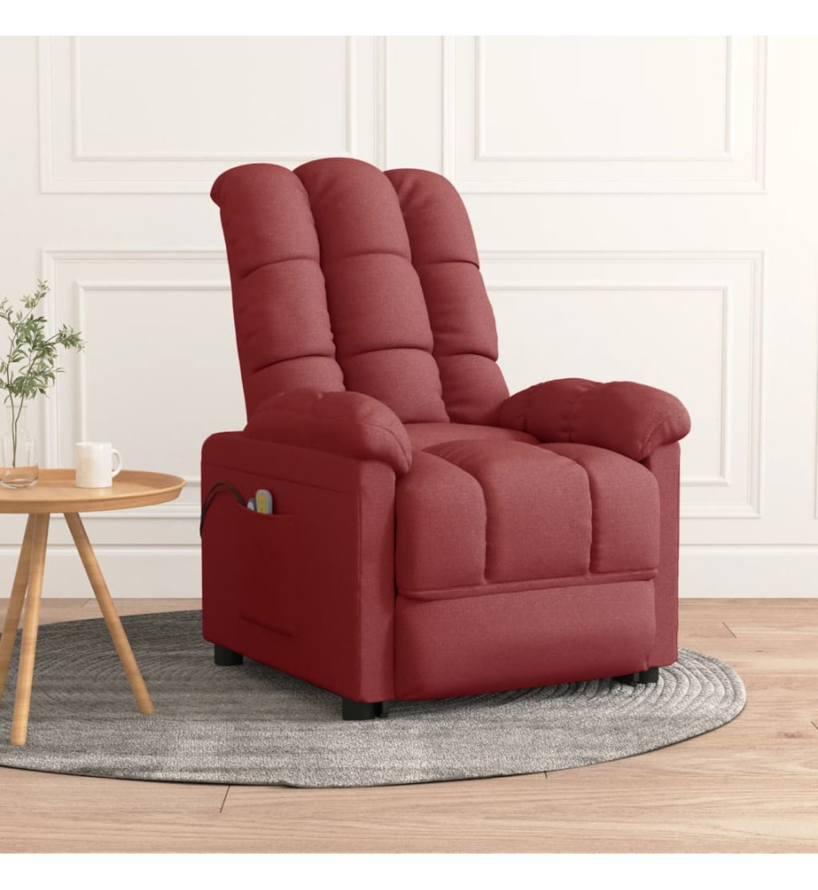 Fauteuil de massage Rouge bordeaux Tissu