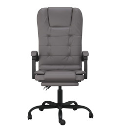 Fauteuil de massage inclinable de bureau Gris Similicuir