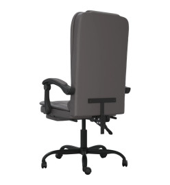 Fauteuil de massage inclinable de bureau Gris Similicuir