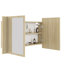 Armoire à miroir à LED de bain Chêne sonoma 80x12x45 Acrylique