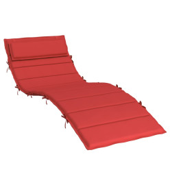 Coussin de chaise longue rouge 180x60x3 cm tissu oxford