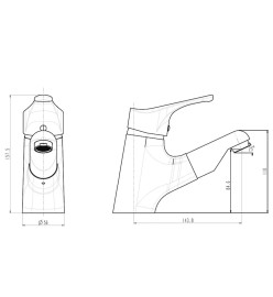 SCHÜTTE Mitigeur de lavabo avec spray rétractable ATTICA chrome