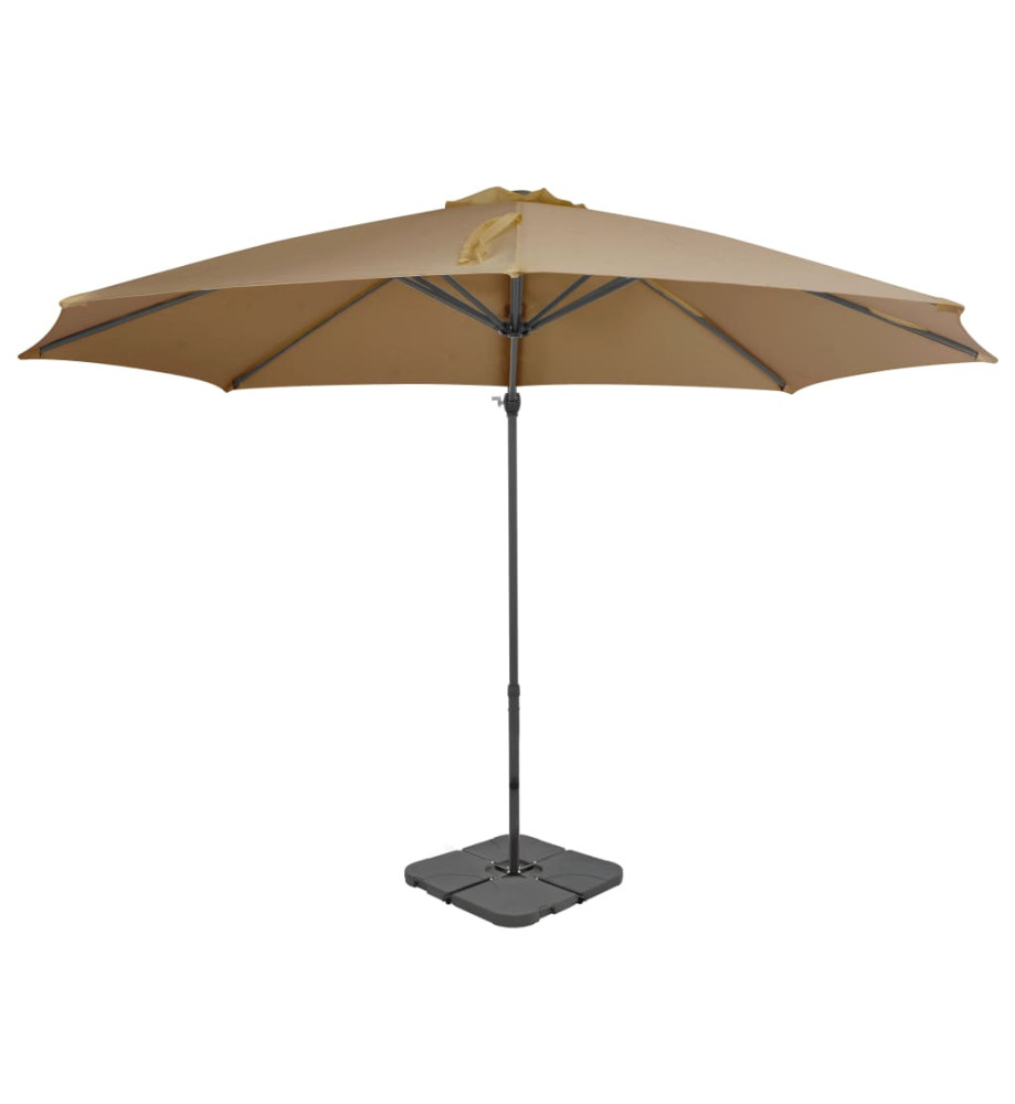 Parasol avec base portable Taupe