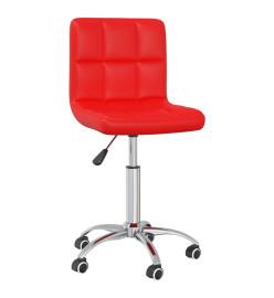 Chaise de bureau pivotante Rouge Similicuir