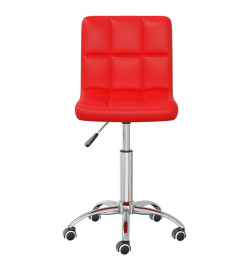 Chaise de bureau pivotante Rouge Similicuir