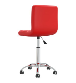 Chaise de bureau pivotante Rouge Similicuir