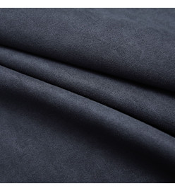 Rideaux occultants avec anneaux Métal 2pcs Anthracite 140x245cm