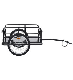 Remorque de bicyclette 130x73x48,5 cm Acier Noir