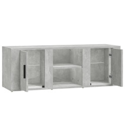 Meuble TV Gris béton 100x31,5x35 cm Bois d'ingénierie