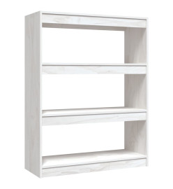 Bibliothèque/Séparateur de pièce Blanc 100x30x103 cm Pin massif