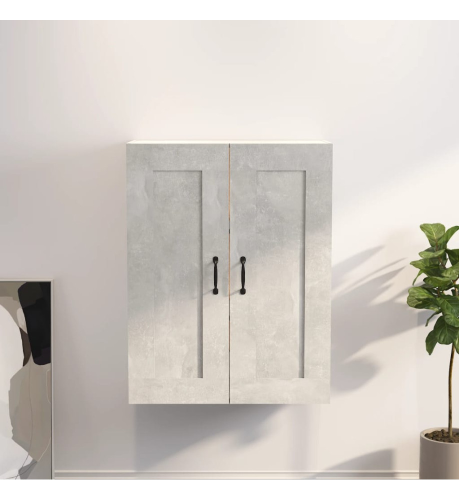 Armoire murale suspendue Gris béton 69,5x32,5x90 cm