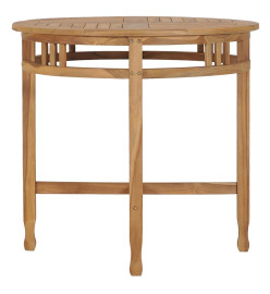 Table de bar Ø 80 cm Bois de teck solide