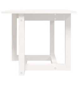 Table basse Blanc 50x50x45 cm Bois massif de pin