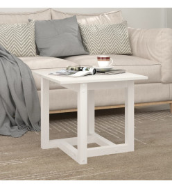 Table basse Blanc 50x50x45 cm Bois massif de pin