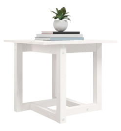 Table basse Blanc 50x50x45 cm Bois massif de pin