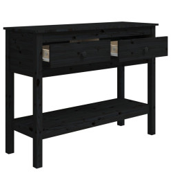 Table console Noir 100x35x75 cm Bois massif de pin