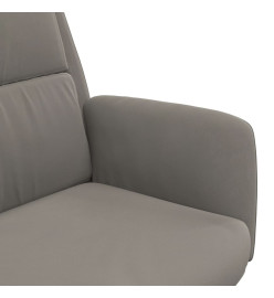 Chaise de relaxation Gris clair Velours