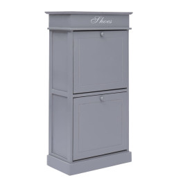 Armoire à chaussures Gris 50 x 28 x 98 cm Bois de Paulownia