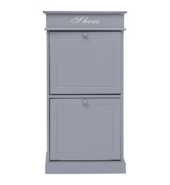 Armoire à chaussures Gris 50 x 28 x 98 cm Bois de Paulownia