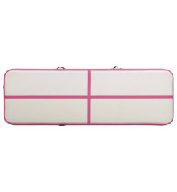 Tapis gonflable de gymnastique avec pompe 500x100x15cm PVC Rose