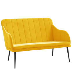 Banc Jaune 110x76x80 cm Velours